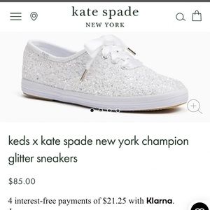 Keds x Kate Spade White Glitter sneakers